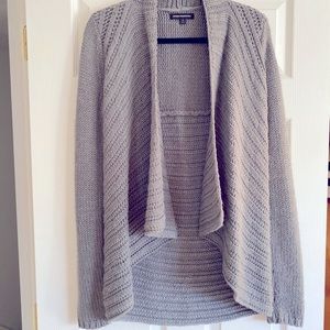 Express gray open cardigan sweater, size small